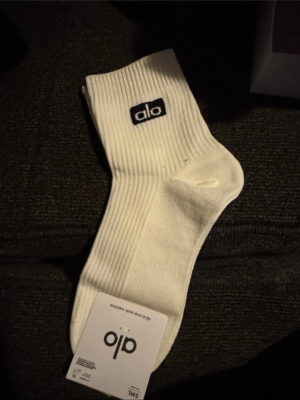 Boxed ALO Yoga Black & White Crew Socks - 6-Pack Variety